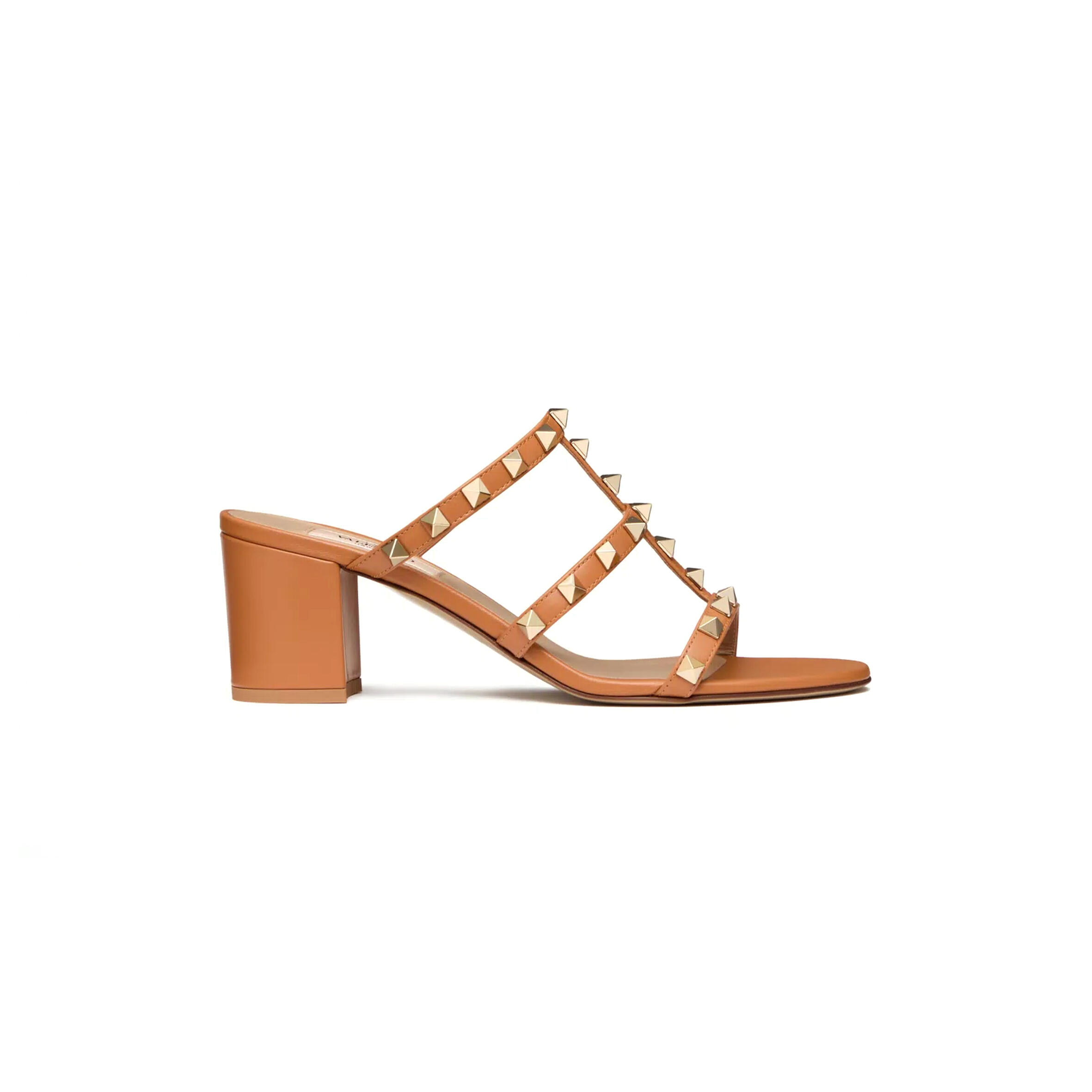 VALENTINO ROCKSTUD CALFSKIN LEATHER SLIDE SANDAL 60 MM 4W2S0C47VOD_KEL
